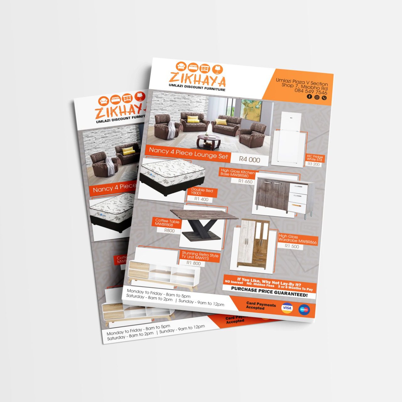 Digital Furniture Flyer Design Template PSD File South Africa Graphic Design Warten Weg