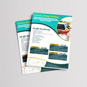Modern driving school flyer template