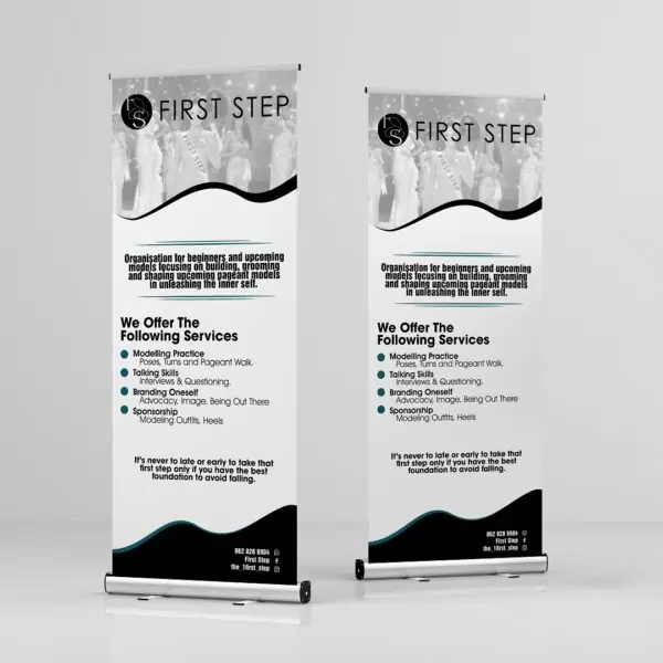 Fashion Roll Up Banner Design Template PSD