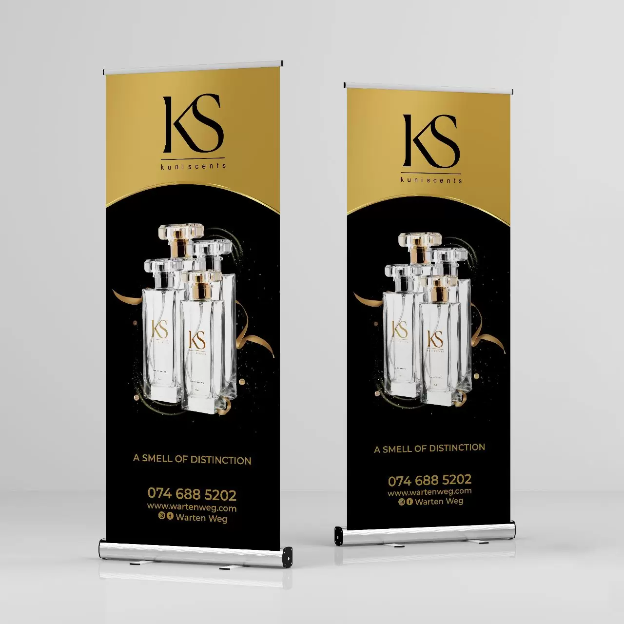 Download Perfume Pull Up Banner Template PSD File